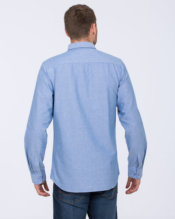 2t Logan Slim Fit Tall Mens Extra Long Oxford Shirt (blue) 2t Logan Slim Fit Tall Mens Extra Long Oxford Shirt (blue)