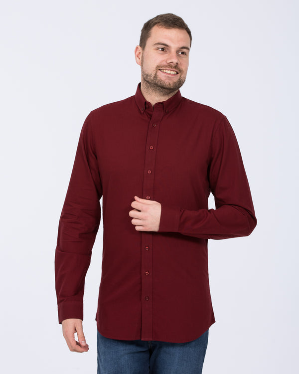 2t Logan Slim Fit Tall Mens Extra Long Oxford Shirt (burgundy) | Tall Mens Clothing | 2tall.com 2t Logan Slim Fit Tall Mens Extra Long Oxford Shirt (burgundy) | Tall Mens Clothing | 2tall.com