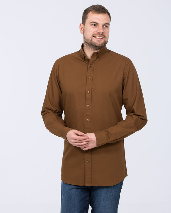 2t Logan Slim Fit Tall Mens Extra Long Oxford Shirt (tan) | Tall Mens Clothing | 2tall.com 2t Logan Slim Fit Tall Mens Extra Long Oxford Shirt (tan) | Tall Mens Clothing | 2tall.com