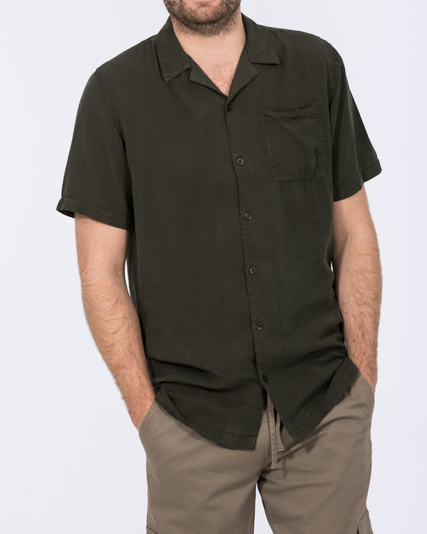 2t Reagan Tall Short Sleeve Revere Shirt (dark khaki)
