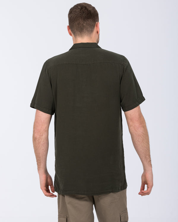 2t Reagan Tall Short Sleeve Revere Shirt (dark khaki)