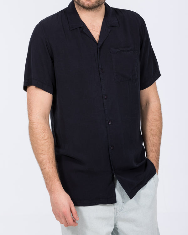 2t Reagan Tall Short Sleeve Revere Shirt (navy)