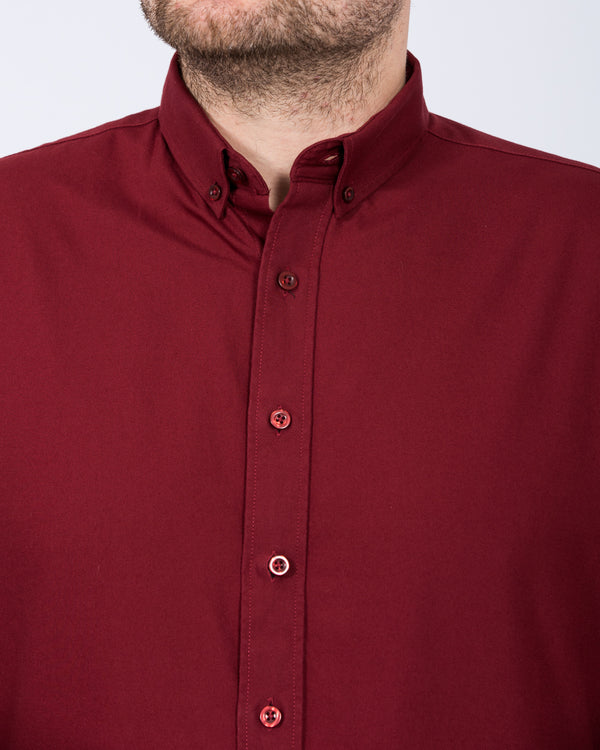 2t Russell Regular Fit Tall Oxford Shirt (burgundy)