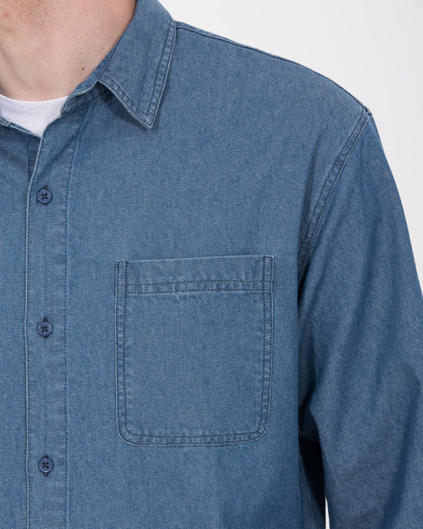 2t Zayne Tall Denim Shirt (mid wash)