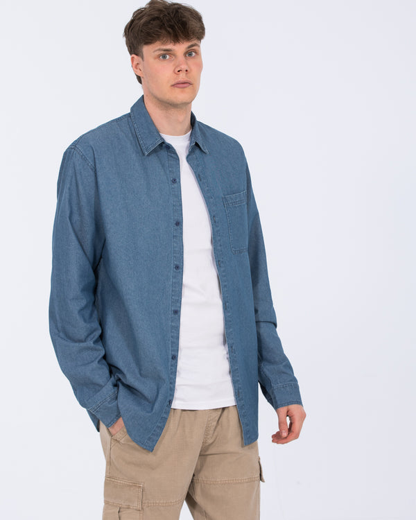 2t Zayne Tall Denim Shirt (mid wash)