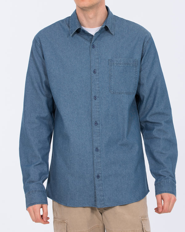2t Zayne Tall Denim Shirt (mid wash)