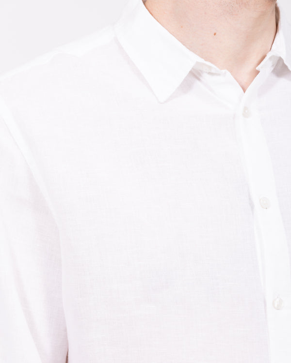 2t Tall Long Sleeve Linen Blend Shirt (white)