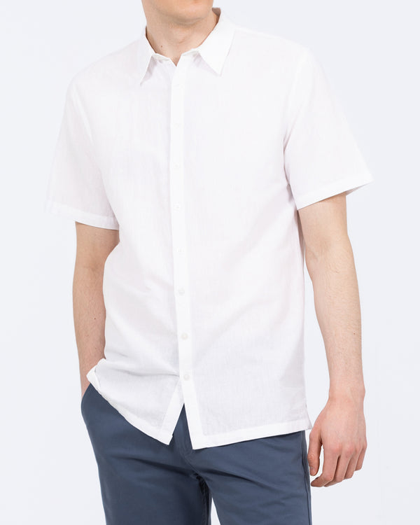 2t Tall Mens Extra Long Short Sleeve Linen Blend Relaxed Fit Shirt (white) 2t Tall Mens Extra Long Short Sleeve Linen Blend Relaxed Fit Shirt (white)