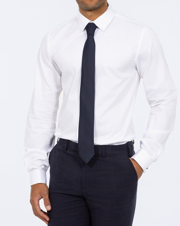 2t Craig Slim Fit Extra Tall Double Cuff Shirt (white)