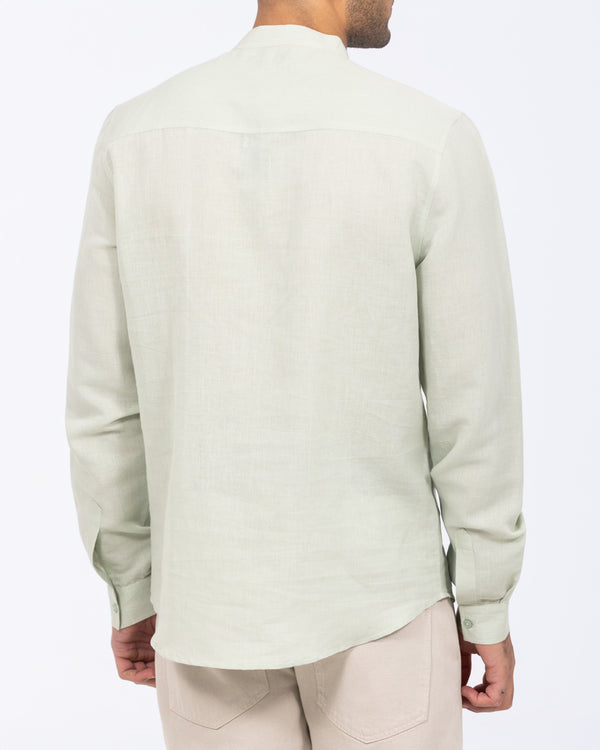 2t Cruz Tall Half Placket Linen Shirt (sage)