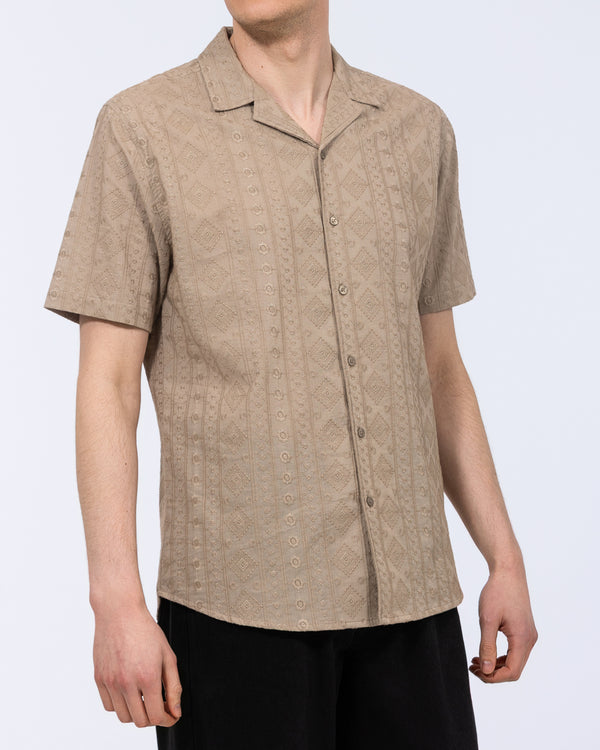 2t Daryn Tall Embroidered Jacquard Shirt (khaki)