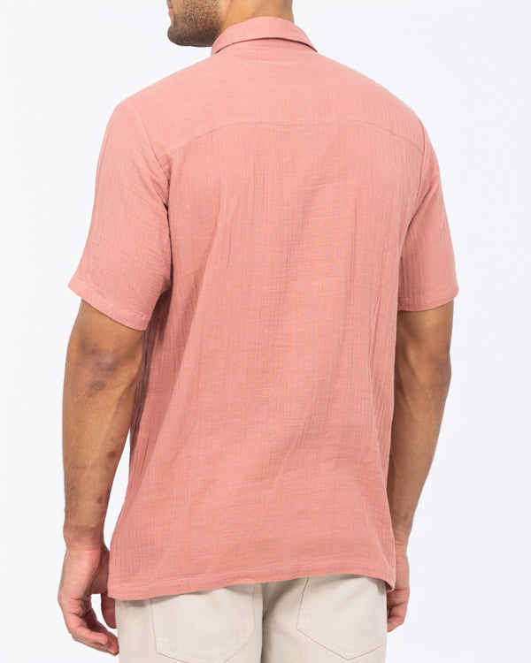 2t Grayson Tall Short Sleeve Embroirdered Shirt (pink)