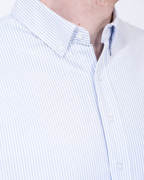 2t Leo Slim Fit Tall Oxford Shirt (blue stripe)