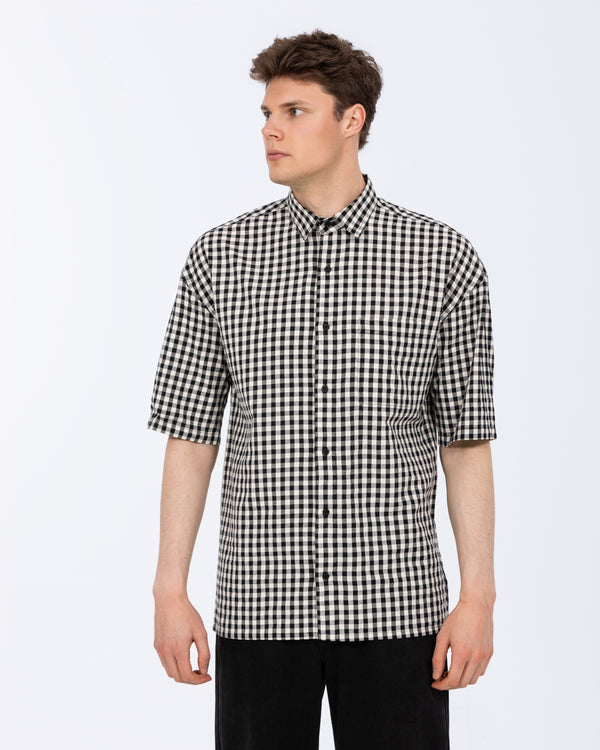 2t Mark Tall Relaxed Short Sleeve Shirt (black pattern)