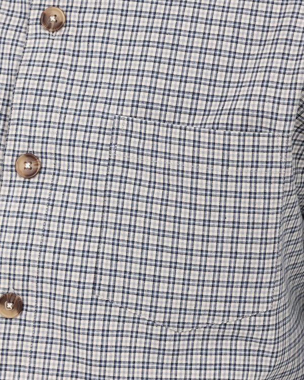 2t Tall Murray Boxy Long Sleeve Shirt (grey/navy check)