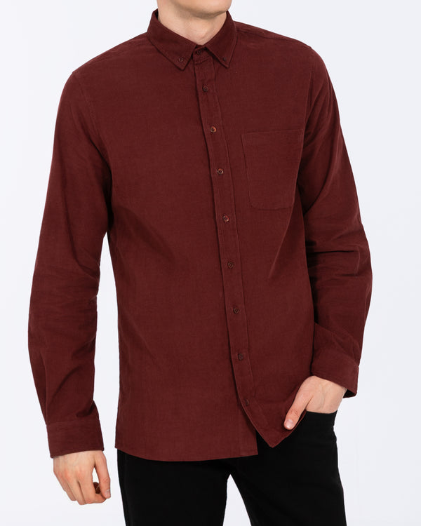 2t Nash Tall Slim Fit Cord Oxford Shirt (rust)