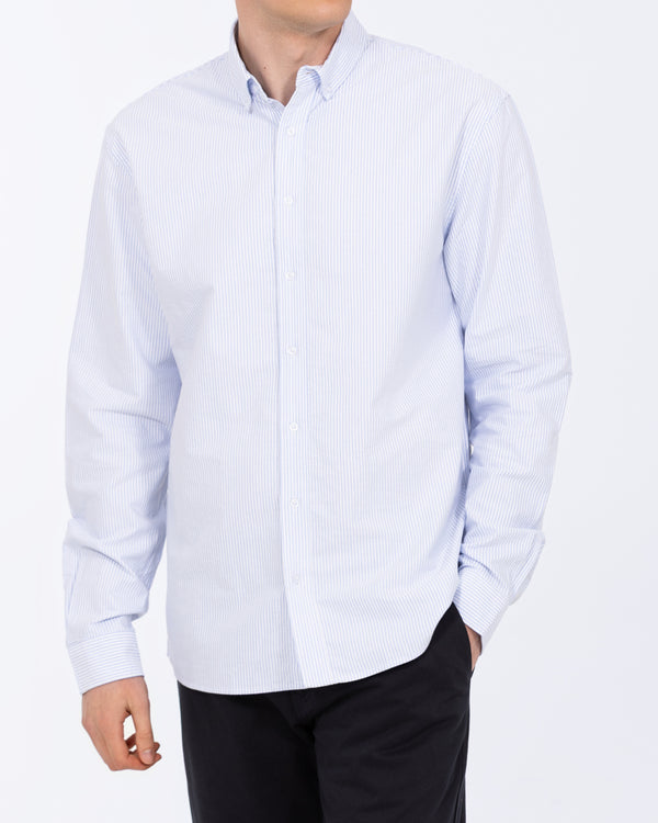 2t Rory Regular Fit Tall Oxford Shirt (blue stripe)