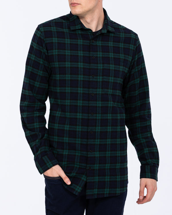 2t Tate Extra Tall Mens Regular Fit Shirt (green check) 2t Tate Extra Tall Mens Regular Fit Shirt (green check)