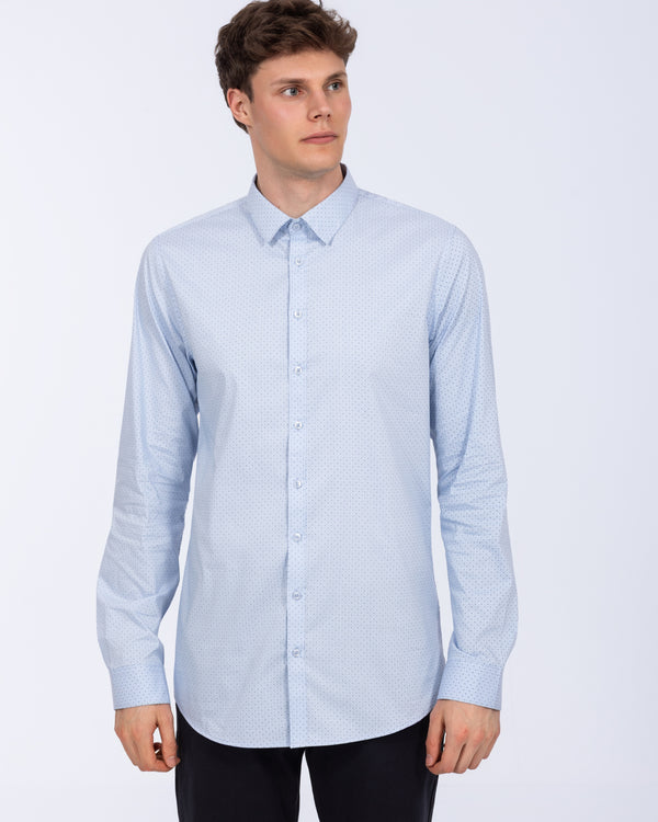 2t Slim Fit Extra Tall Formal Shirt (blue patterned)