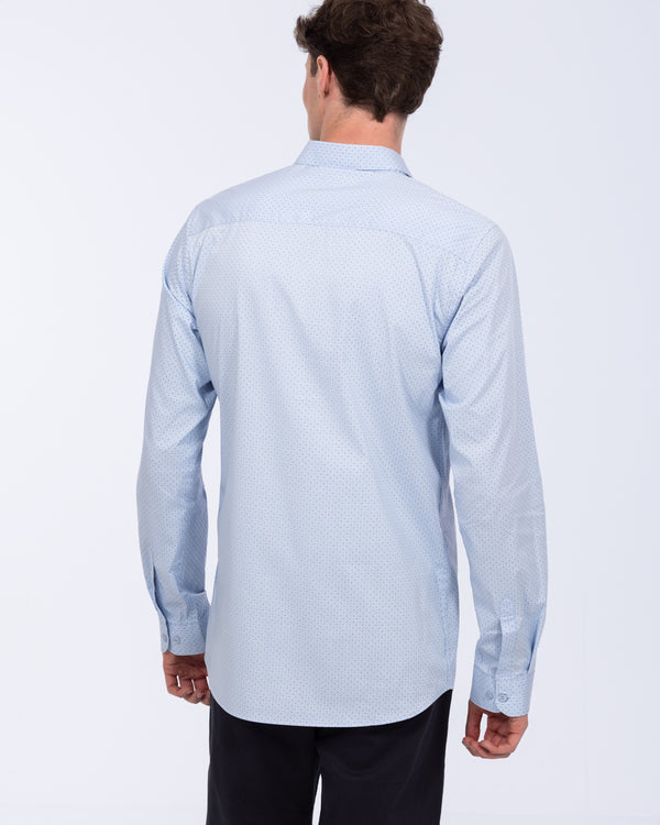 2t Slim Fit Extra Tall Formal Shirt (blue patterned)