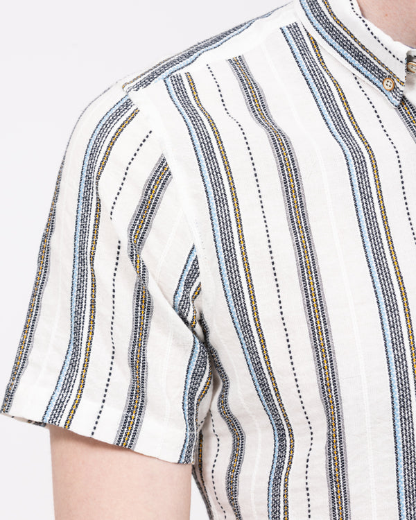 2t Tall Short Sleeve Shirt (ecru stripe)