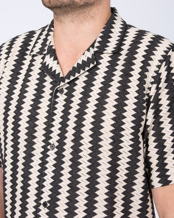2t Brooks Tall Revere Crochet Shirt (black)