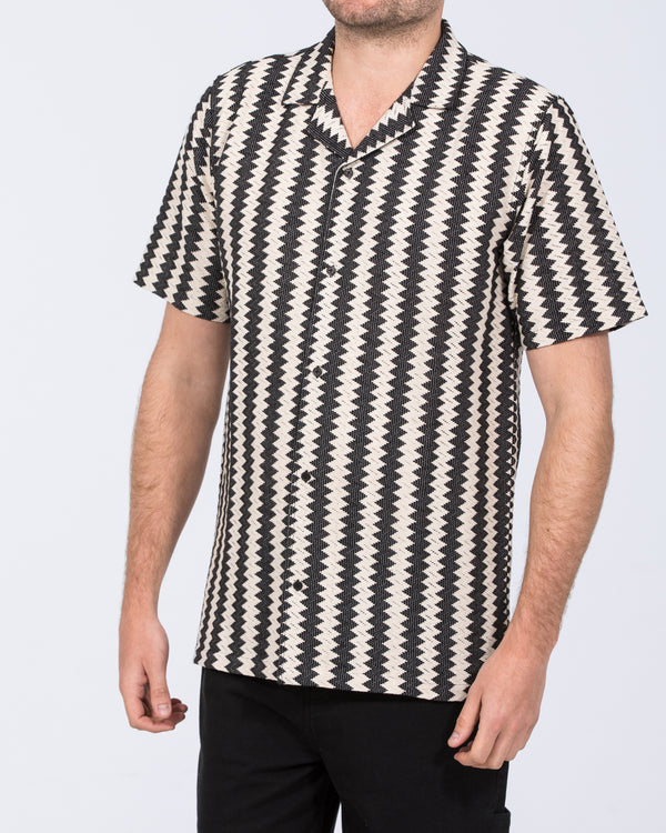 2t Brooks Tall Revere Crochet Shirt (black)