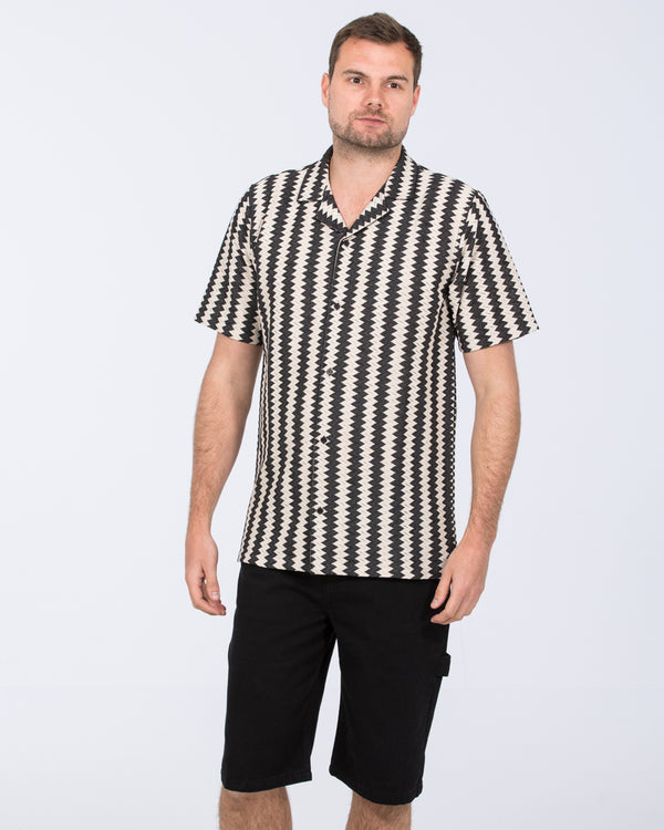 2t Brooks Tall Revere Crochet Shirt (black)