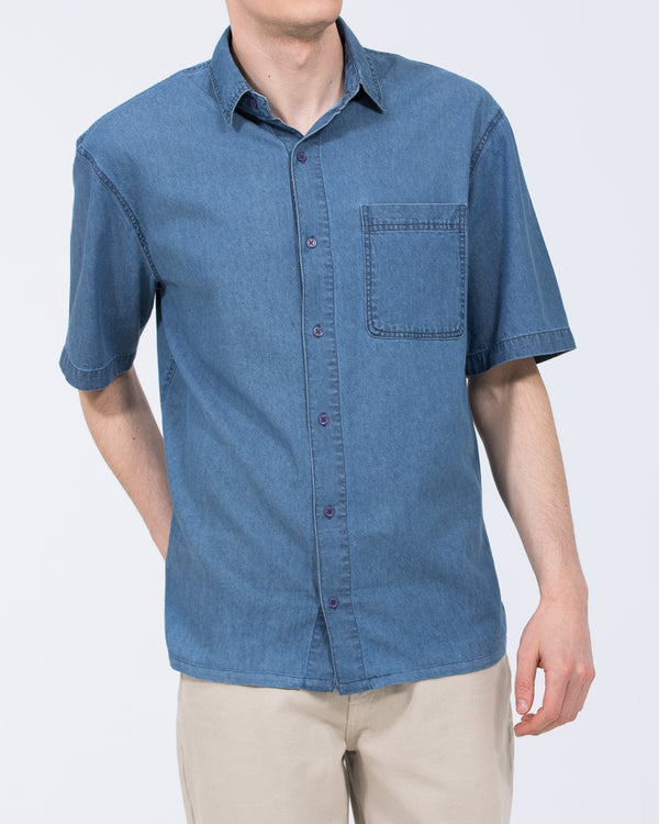 2t Tall Denim Short Sleeve Shirt (blue)