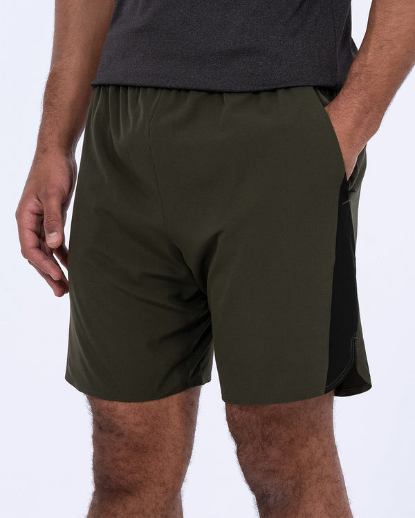 2t Tall Colour Block Training Shorts (khaki)
