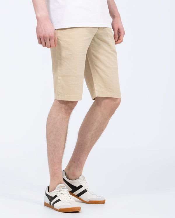Redpoint Whitby Tall Regular Fit Linen Shorts (beige)