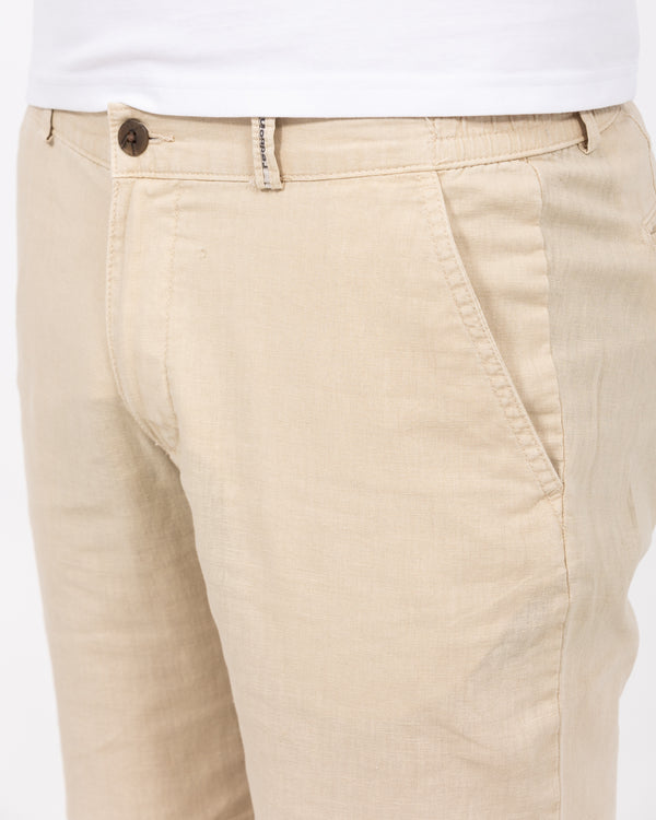 Redpoint Whitby Tall Regular Fit Linen Shorts (beige)