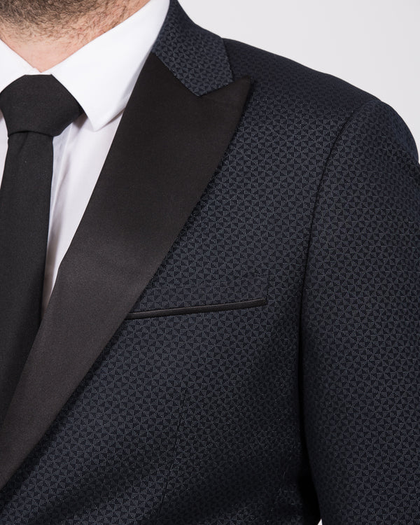 Skopes Slim Fit Tall Dinner Suit Jacket (navy diamond)