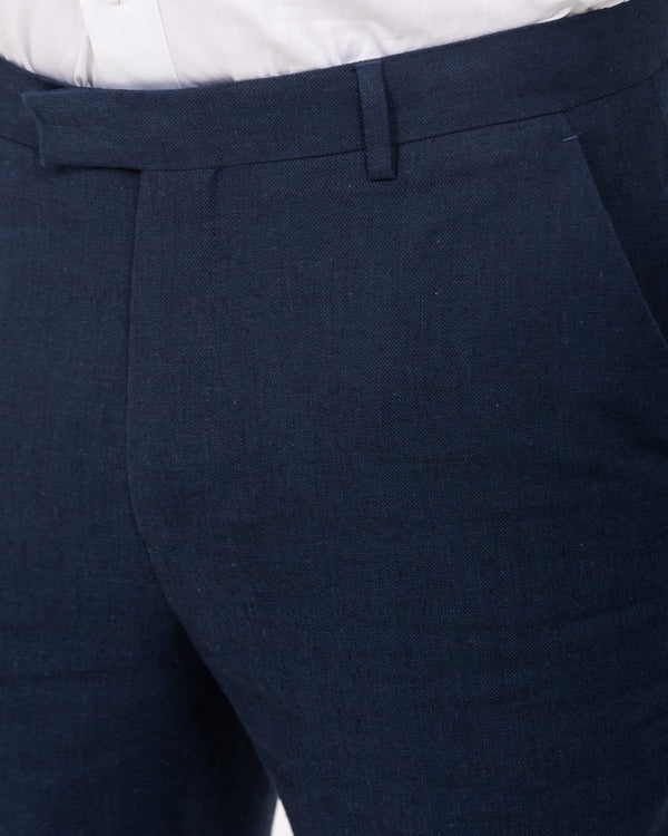 2t Tall Cotton Linen Suit Trousers (navy)