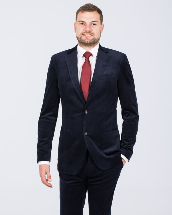 Skopes Atkinson Slim Fit Tall Cord Suit Jacket (navy)