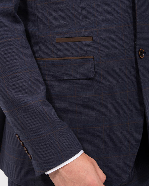 Skopes Guildford Slim Fit Tall Suit Jacket (navy check)
