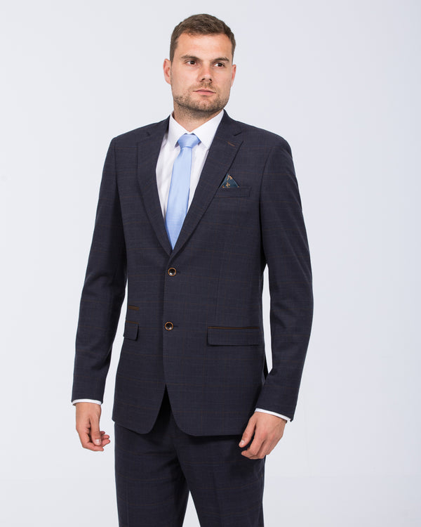 Skopes Guildford Slim Fit Tall Suit Jacket (navy check)