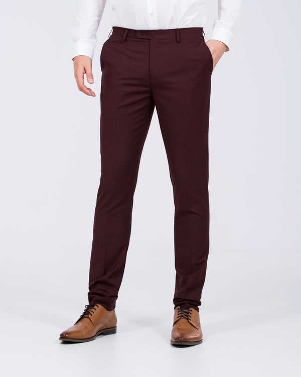 Skopes Milan Slim Fit Tall Suit Trousers (claret)