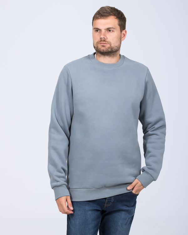 2t Hamish Tall Heavyweight Regular Fit Sweatshirt (dusky blue)