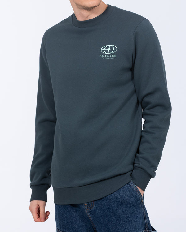 2t Hamish Tall Heavyweight Regular Fit Sweatshirt (printed petrol)