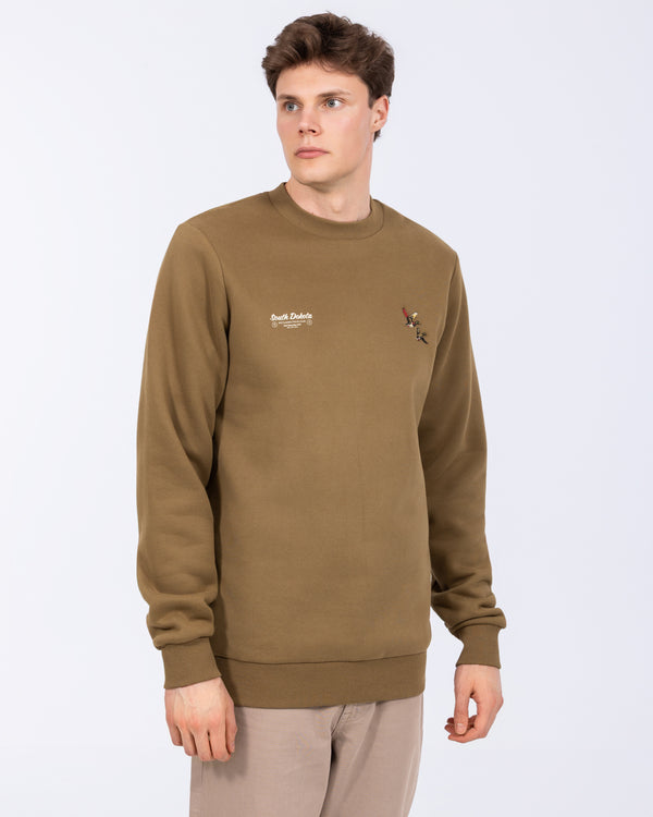 2t Hamish Tall Heavyweight Regular Fit Sweatshirt (green pattern)