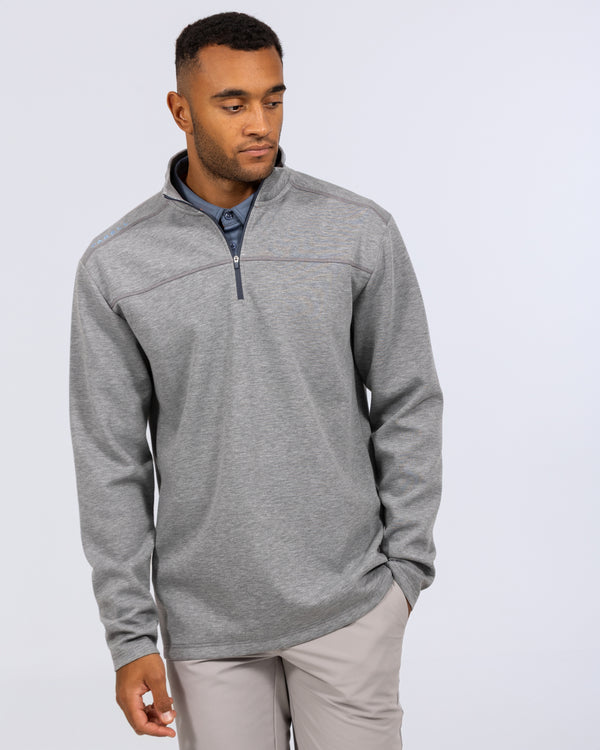 Parell Active Tall Golf Quarter Zip Sweatshirt (heather grey)