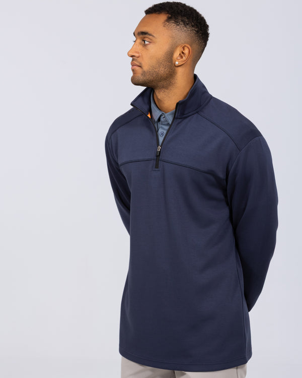 Parell Active Tall Golf Quarter Zip Sweatshirt (mid blue)
