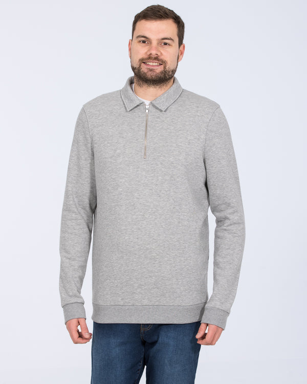 2t Elijah Tall Quarter Zip Sweatshirt (grey)