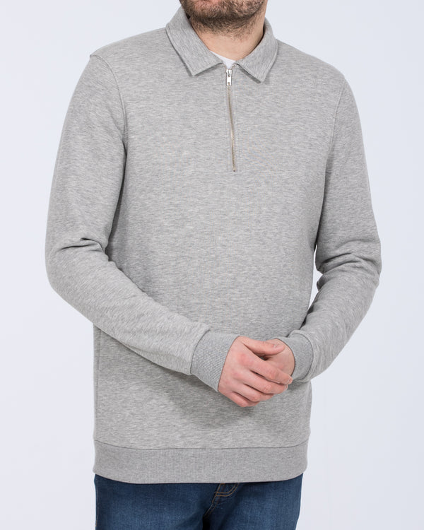 2t Elijah Tall Quarter Zip Sweatshirt (grey)