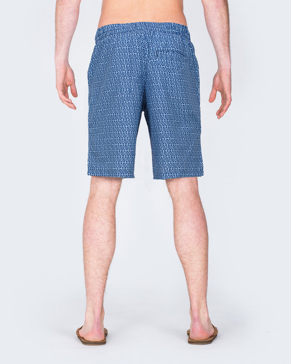 2t Aray Tall Geometric Swim Shorts (blue)