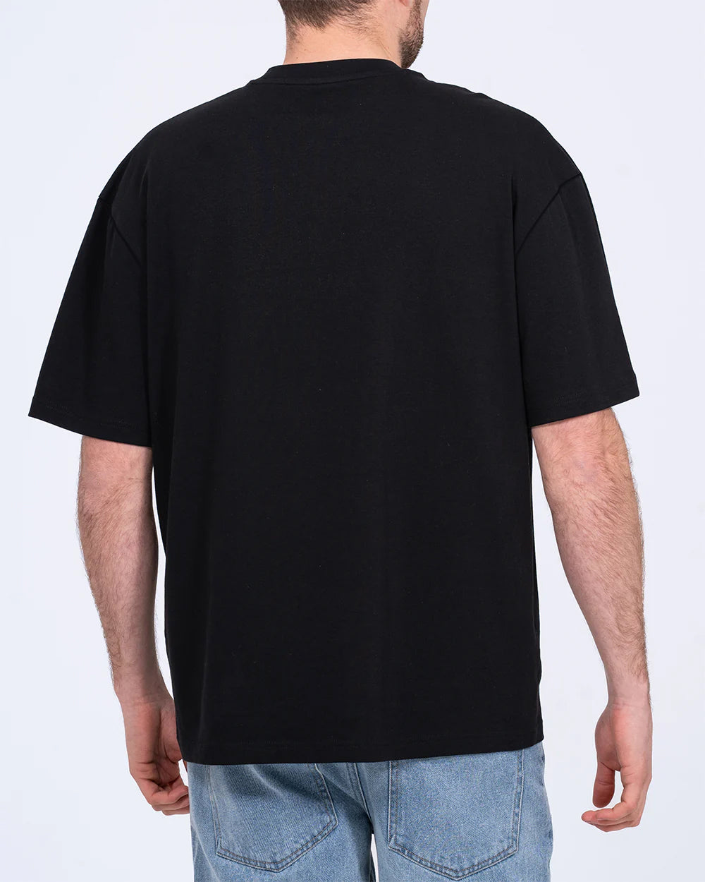2t Brad Tall Mens Oversized T-Shirt (black) | Tall Mens Clothing