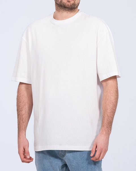 2t Brad Tall Mens Oversized T-Shirt (white) | Tall Mens Clothing