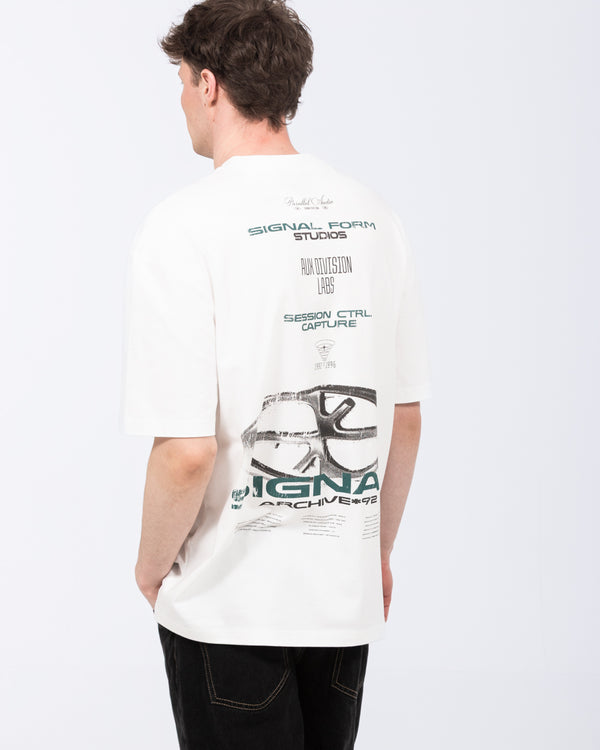 2t Brad Tall Oversized T-Shirt (white pattern)