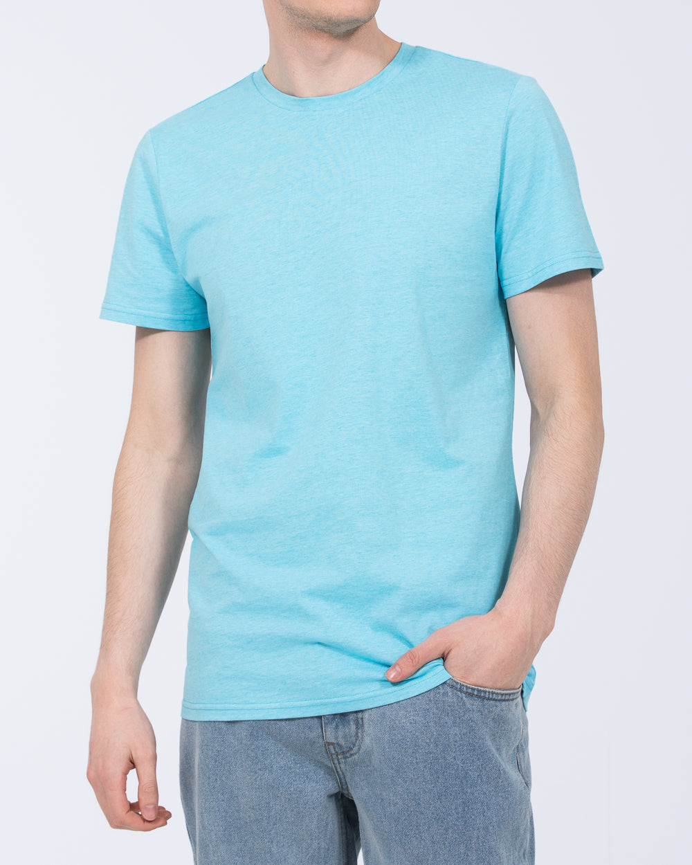 トゥルー 2t Tall Mens Regular Fit T-Shirt (turquoise) | Tall Mens Clothing